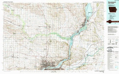 United States Geological Survey Davenport, IA-IL (1984, 100000-Scale) digital map