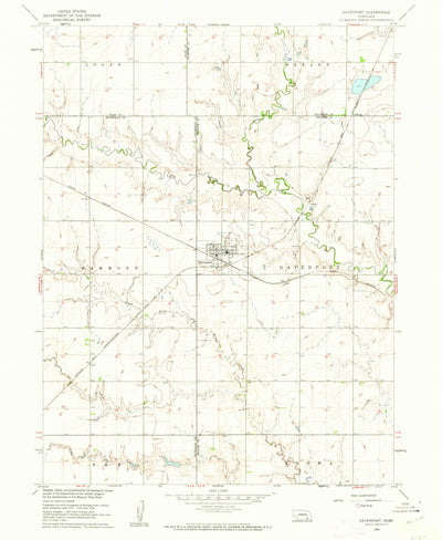 United States Geological Survey Davenport, NE (1960, 24000-Scale) digital map