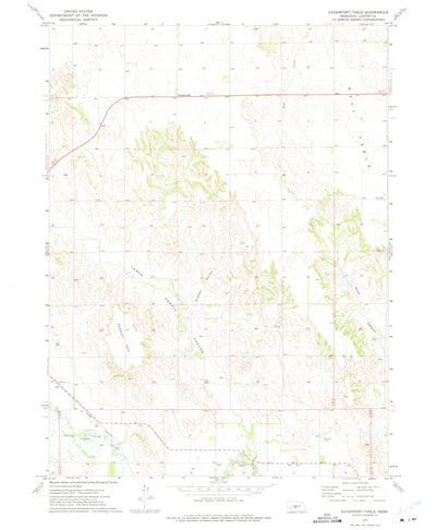 United States Geological Survey Davenport Table, NE (1972, 24000-Scale) digital map