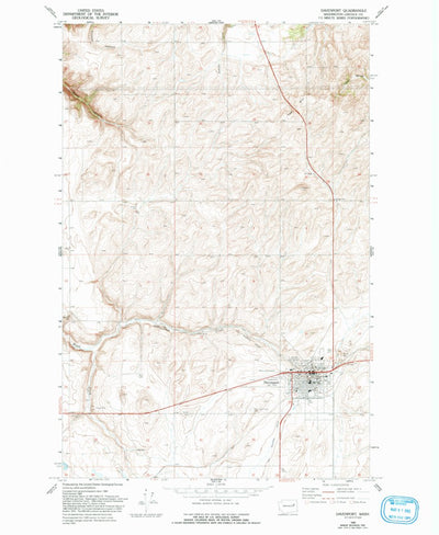 United States Geological Survey Davenport, WA (1969, 24000-Scale) digital map