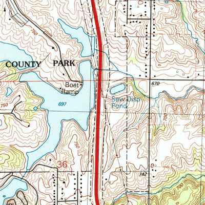 United States Geological Survey Davenport West, IA (1991, 24000-Scale) digital map