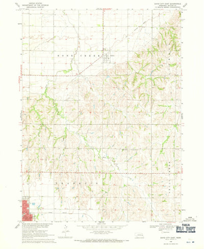United States Geological Survey David City East, NE (1968, 24000-Scale) digital map