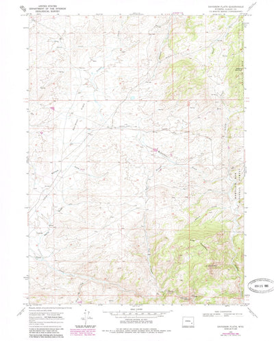 United States Geological Survey Davidson Flats, WY (1968, 24000-Scale) digital map