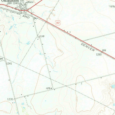 United States Geological Survey Davidson, OK-TX (1958, 62500-Scale) digital map