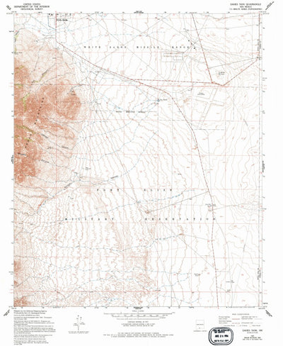 United States Geological Survey Davies Tank, NM (1955, 24000-Scale) digital map