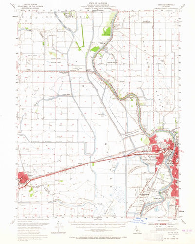 United States Geological Survey Davis, CA (1954, 62500-Scale) digital map