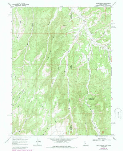 United States Geological Survey Davis Canyon, UT-CO (1966, 24000-Scale) digital map