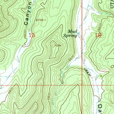 United States Geological Survey Davis Canyon, UT-CO (1966, 24000-Scale) digital map