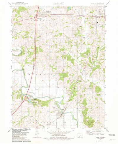United States Geological Survey Davis City, IA (1981, 24000-Scale) digital map