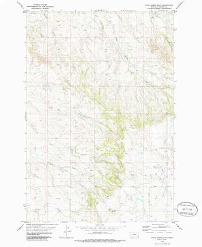 United States Geological Survey Davis Creek East, MT (1979, 24000-Scale) digital map