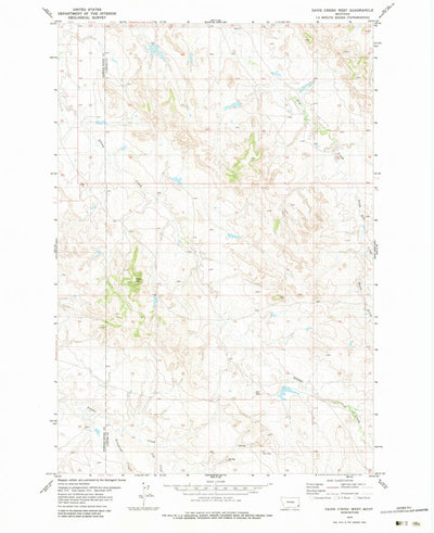 United States Geological Survey Davis Creek West, MT (1979, 24000-Scale) digital map