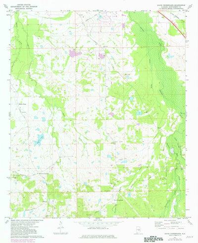 United States Geological Survey Davis Crossroads, AL (1971, 24000-Scale) digital map