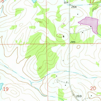 United States Geological Survey Davis Crossroads, AL (1971, 24000-Scale) digital map