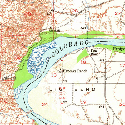 United States Geological Survey Davis Dam, AZ-NV-CA (1950, 62500-Scale) digital map