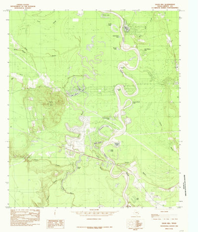 United States Geological Survey Davis Hill, TX (1984, 24000-Scale) digital map