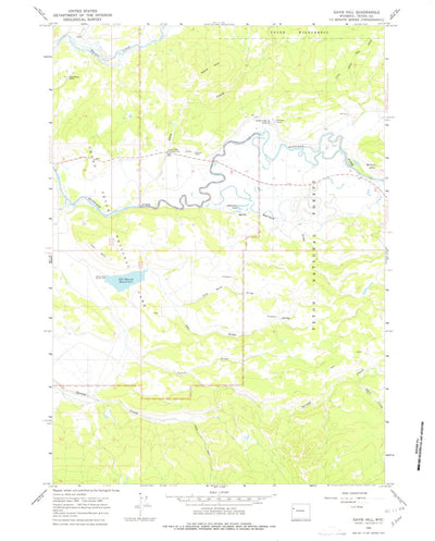 United States Geological Survey Davis Hill, WY (1965, 24000-Scale) digital map