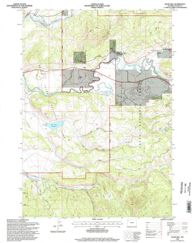 United States Geological Survey Davis Hill, WY (1996, 24000-Scale) digital map