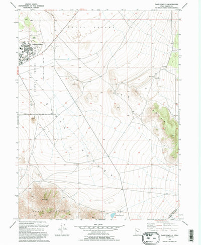 United States Geological Survey Davis Knolls, UT (1993, 24000-Scale) digital map