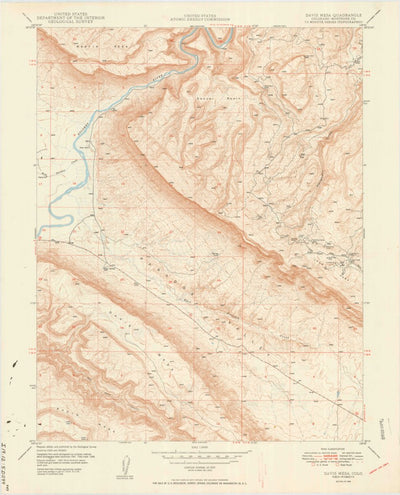 United States Geological Survey Davis Mesa, CO (1949, 24000-Scale) digital map