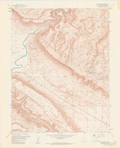 United States Geological Survey Davis Mesa, CO (1960, 24000-Scale) digital map