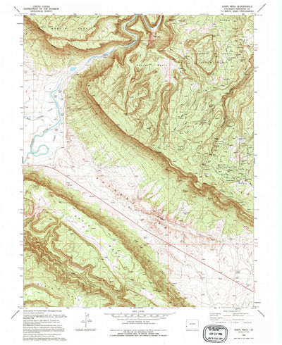 United States Geological Survey Davis Mesa, CO (1994, 24000-Scale) digital map