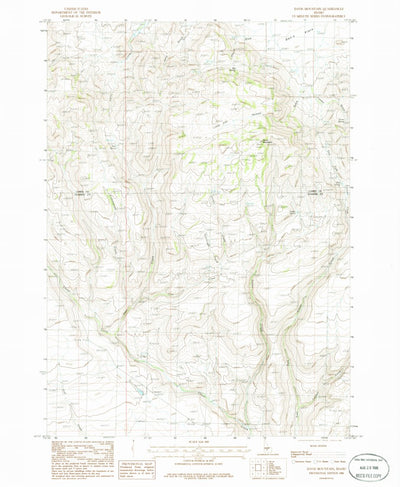 United States Geological Survey Davis Mountain, ID (1986, 24000-Scale) digital map