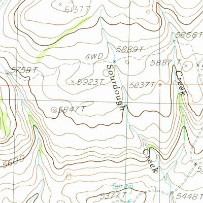 United States Geological Survey Davis Mountain, ID (1986, 24000-Scale) digital map