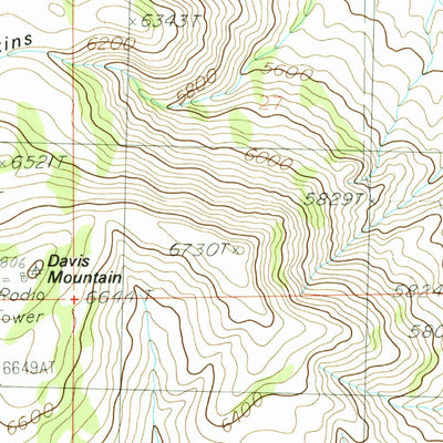 United States Geological Survey Davis Mountain, ID (1986, 24000-Scale) digital map