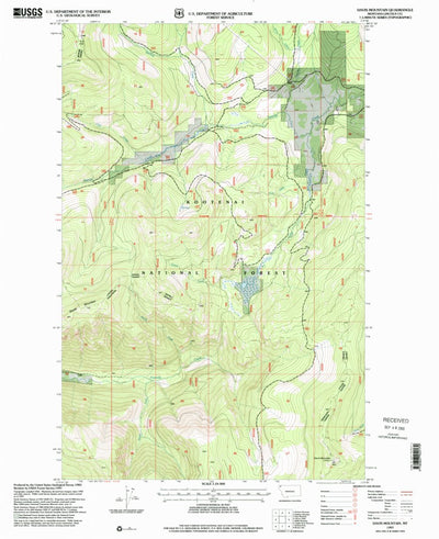 United States Geological Survey Davis Mountain, MT (1997, 24000-Scale) digital map
