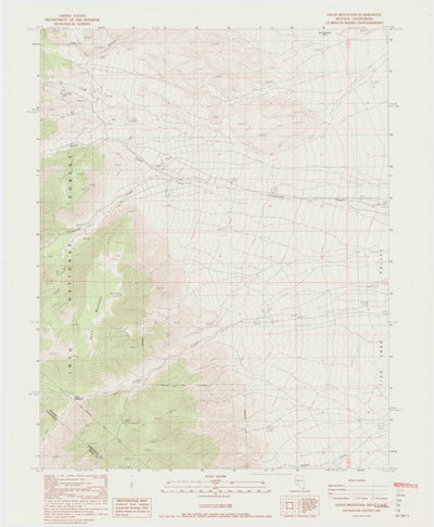 United States Geological Survey Davis Mountain, NV-CA (1987, 24000-Scale) digital map