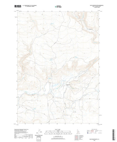 United States Geological Survey Davis Mountain SW, ID (2020, 24000-Scale) digital map