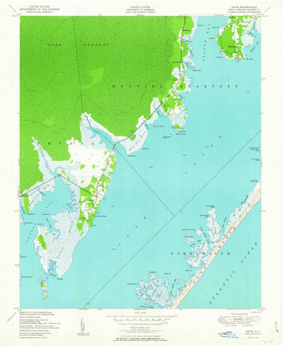 United States Geological Survey Davis, NC (1951, 24000-Scale) digital map