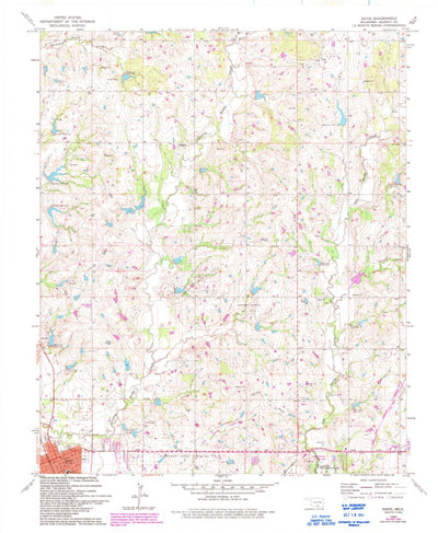 United States Geological Survey Davis, OK (1965, 24000-Scale) digital map