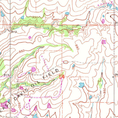 United States Geological Survey Davis, OK (1965, 24000-Scale) digital map