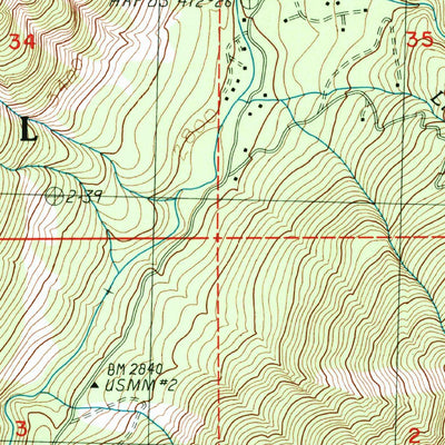 United States Geological Survey Davis Peak, WA (1989, 24000-Scale) digital map
