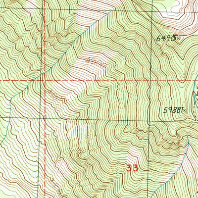 United States Geological Survey Davis Peak, WA (1989, 24000-Scale) digital map