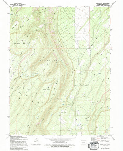 United States Geological Survey Davis Point, CO (1994, 24000-Scale) digital map
