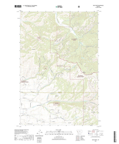 United States Geological Survey Davis Point, MT (2020, 24000-Scale) digital map