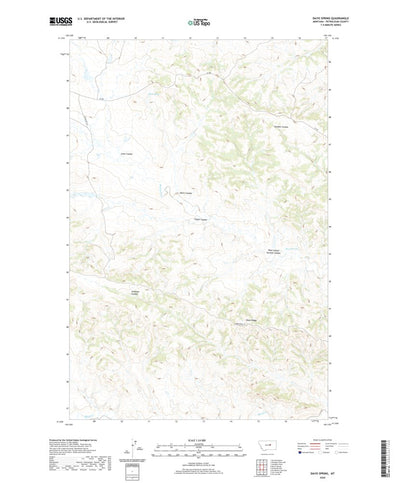 United States Geological Survey Davis Spring, MT (2020, 24000-Scale) digital map