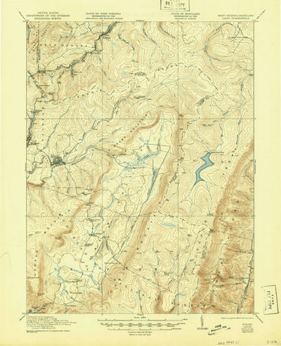 United States Geological Survey Davis, WV-MD (1921, 62500-Scale) digital map