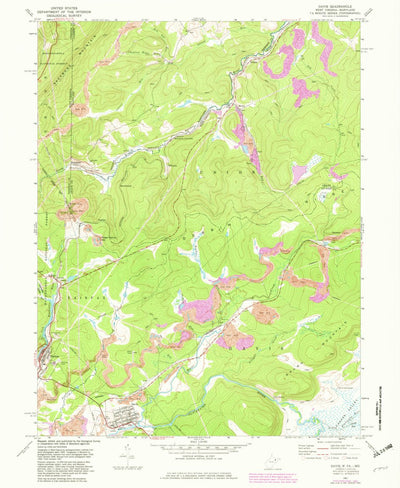 United States Geological Survey Davis, WV-MD (1967, 24000-Scale) digital map