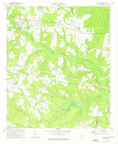United States Geological Survey Davisboro, GA (1974, 24000-Scale) digital map