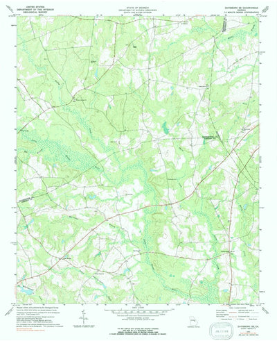 United States Geological Survey Davisboro SE, GA (1973, 24000-Scale) digital map