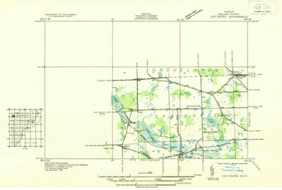 United States Geological Survey Davisburg, MI (1936, 31680-Scale) digital map