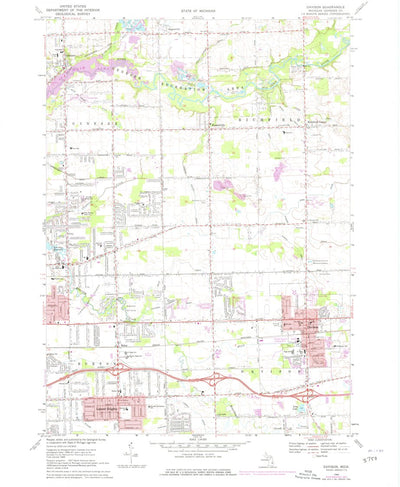 United States Geological Survey Davison, MI (1969, 24000-Scale) digital map