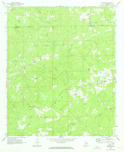 United States Geological Survey Daviston, AL (1969, 24000-Scale) digital map