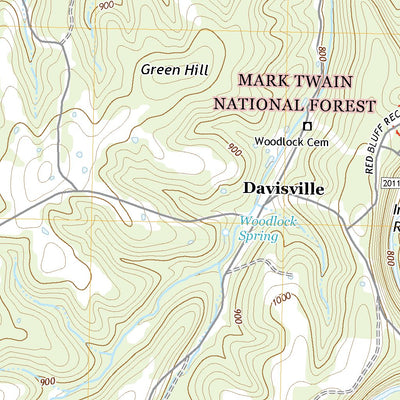 United States Geological Survey Davisville, MO (2021, 24000-Scale) digital map