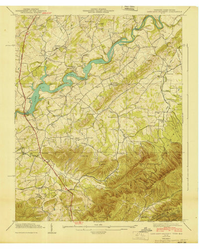 United States Geological Survey Davy Crockett Lake, TN-NC (1940, 24000-Scale) digital map