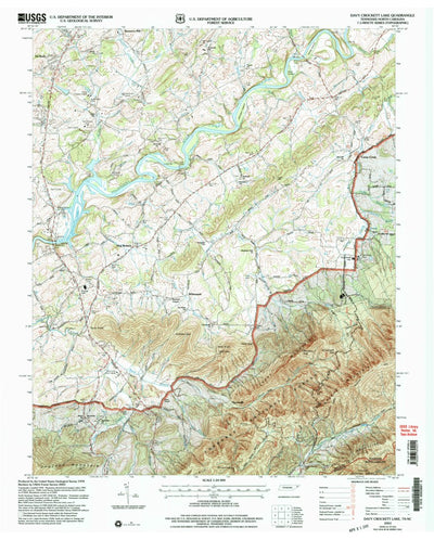 United States Geological Survey Davy Crockett Lake, TN-NC (2003, 24000-Scale) digital map