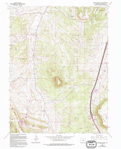 United States Geological Survey Dawson Butte, CO (1965, 24000-Scale) digital map